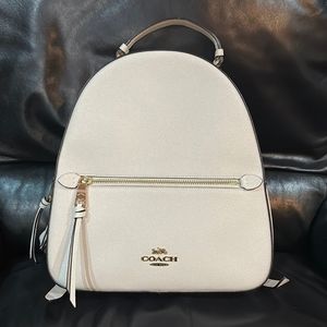 Coach Jordyn White Signature Leather Backpack
